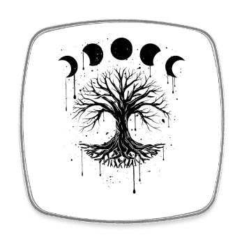 Occult Grunge Gothic Okkult Aesthetic - Square fridge magnet - white - Front