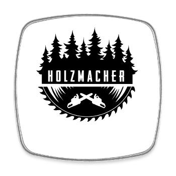 Holzfäller - Viereckiger Kühlschrankmagnet - Weiß - Vorne