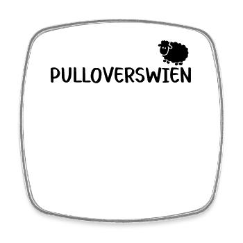 Pulloverswien Plattdeutsch Ostfriesisch Schaf - Viereckiger Kühlschrankmagnet - Weiß - Vorne