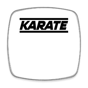 Karaté - Magnet carré - blanc - Devant