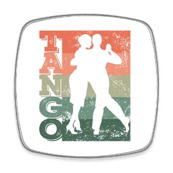 Tango Argentino Retro Vintage Tango Vals Dance - Viereckiger Kühlschrankmagnet - Weiß - Vorne