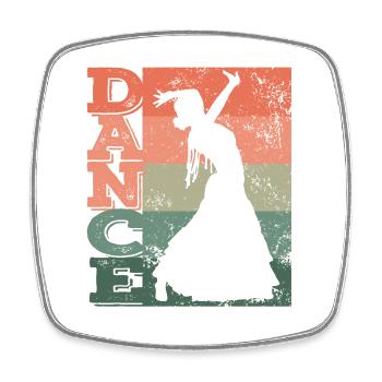 Flamenco Dancer Dance Flamenco Dress - Square fridge magnet - white - Front