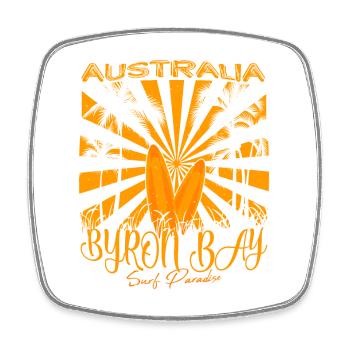 Byron Bay Australie Surfing Paradise - Magnet carré - blanc - Devant