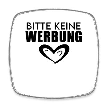 Bitte keine Werbung - Briefkasten - Viereckiger Kühlschrankmagnet - Weiß - Vorne