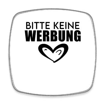 Bitte keine Werbung - Briefkasten - Viereckiger Kühlschrankmagnet - Weiß - Vorne