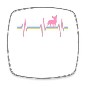 Chihuahua Chihuahua-Liebhaber - Viereckiger Kühlschrankmagnet - Weiß - Vorne