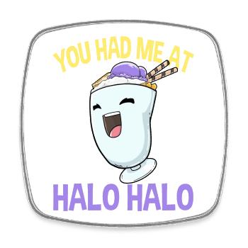 Halo Halo Philippinen philippinisches Essen Kawaii - Viereckiger Kühlschrankmagnet - Weiß - Vorne