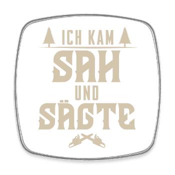 Holzfäller - Viereckiger Kühlschrankmagnet - Weiß - Vorne