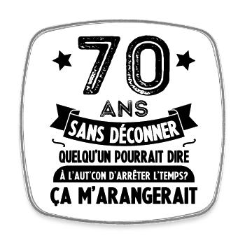 70 ans anniversaire 70 anniversaire cadeau 70 ans - Magnet carré - blanc - Devant