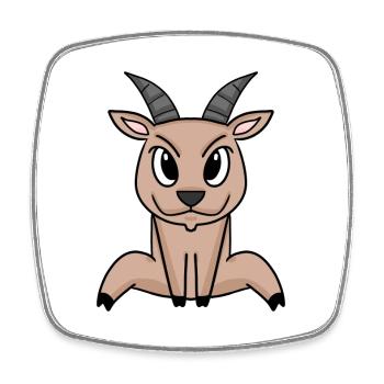 Bouc de chèvre - Magnet carré - blanc - Devant