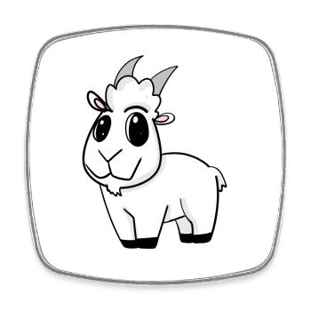 Chèvre Chèvre Buck - Magnet carré - blanc - Devant