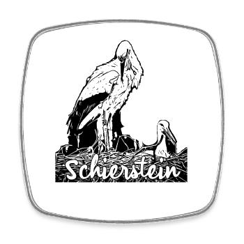 Storchennest - Wiesbaden - Schierstein - Viereckiger Kühlschrankmagnet - Weiß - Vorne
