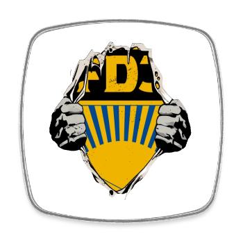 FDJ under the shirt - Square fridge magnet - white - Front