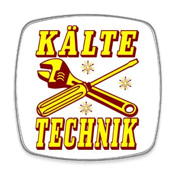 Kälte Technik Retro Design - Viereckiger Kühlschrankmagnet - Weiß - Vorne