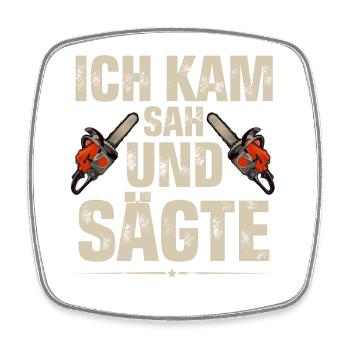 Holzfäller - Viereckiger Kühlschrankmagnet - Weiß - Vorne