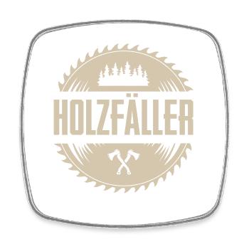 Holzfäller - Viereckiger Kühlschrankmagnet - Weiß - Vorne