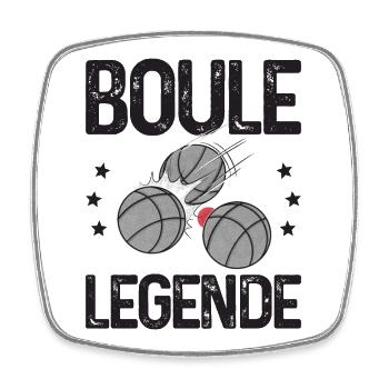 Tenue Boule Legend pour Bouler à Boulen Boule - Magnet carré - blanc - Devant
