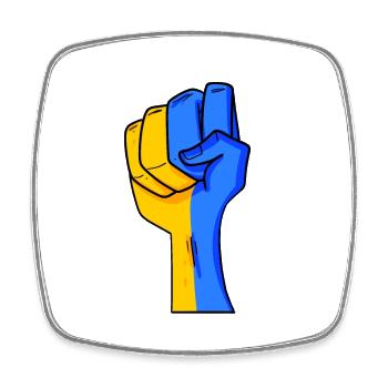 Ukraine - Magnet carré - blanc - Devant