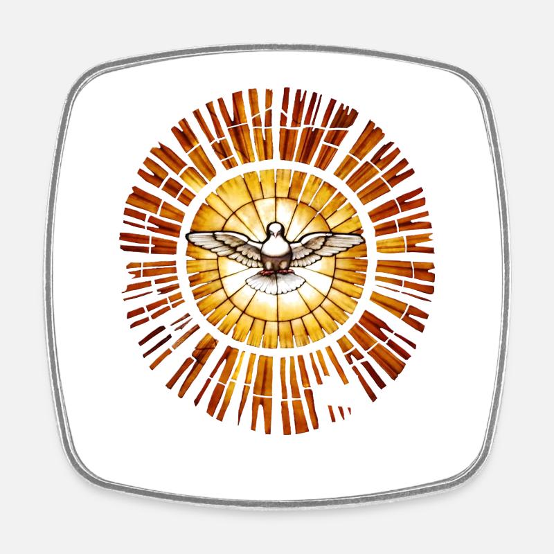 Colombe de la Paix Vintage - Magnet carré - blanc