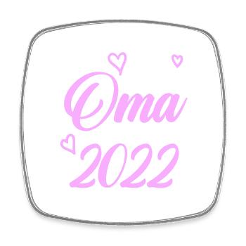 Oma 2022 - Viereckiger Kühlschrankmagnet - Weiß - Vorne