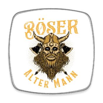 Böser Alter Mann - Viereckiger Kühlschrankmagnet - Weiß - Vorne