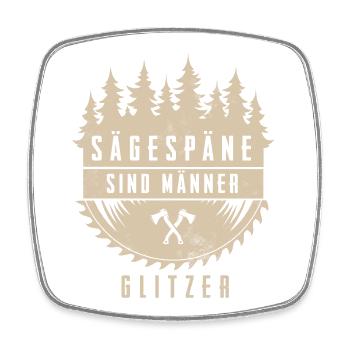 Holzfäller Sägespäne Sind Männer Glitzer - Viereckiger Kühlschrankmagnet - Weiß - Vorne