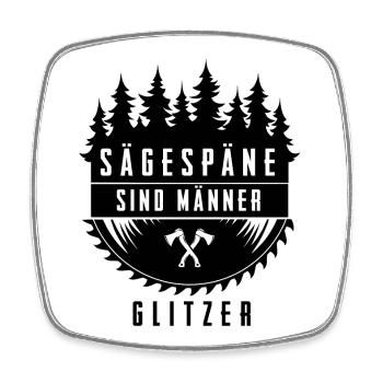 Holzfäller - Viereckiger Kühlschrankmagnet - Weiß - Vorne