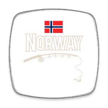 Norwegen Angeln Angler Angeltour - Viereckiger Kühlschrankmagnet - Weiß - Vorne