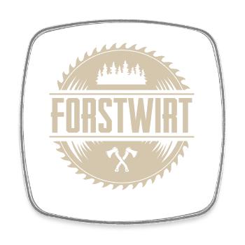 Forstwirt - Viereckiger Kühlschrankmagnet - Weiß - Vorne