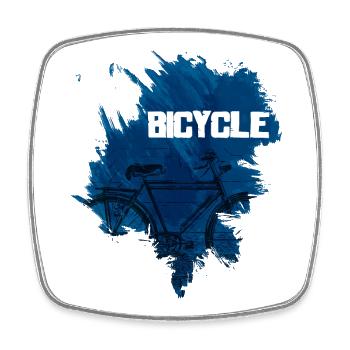 Bicycle Bicycle Cycling - Square fridge magnet - white - Front