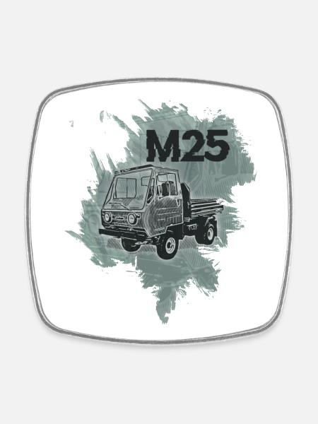 Multicar M25 - Viereckiger Kühlschrankmagnet - Weiß