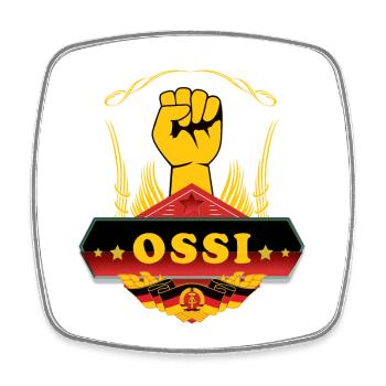 Ossi Opa Oma - DDR Ossi Ostdeutschland Geschenk - Viereckiger Kühlschrankmagnet - Weiß - Vorne