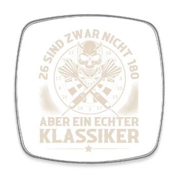 Dart Darten Darts - Viereckiger Kühlschrankmagnet - Weiß - Vorne