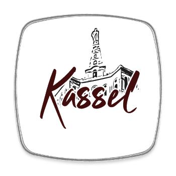 Hercules Kassel - Square fridge magnet - white - Front