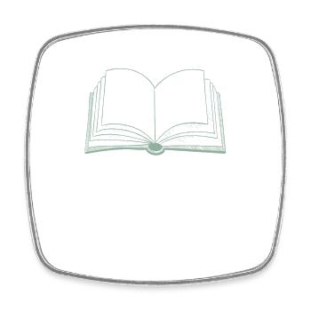 Bücher offenes Buch - Viereckiger Kühlschrankmagnet - Weiß - Vorne