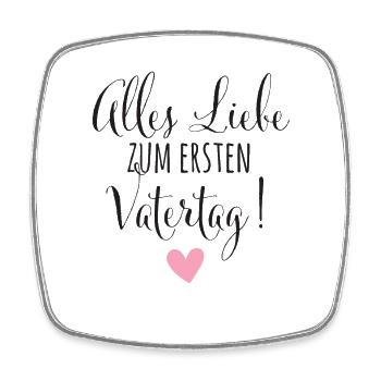 1. Vatertag Papa Vater Baby Geschenk Babysprüche - Viereckiger Kühlschrankmagnet - Weiß - Vorne