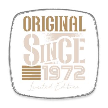 Né en 1972 Anniversaire Année vintage rétro - Magnet carré - blanc - Devant