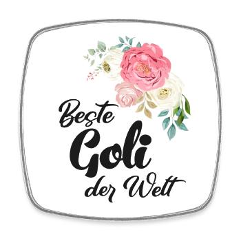 Weltbeste Goli fragen Patentante Österreich - Viereckiger Kühlschrankmagnet - Weiß - Vorne