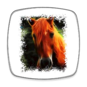 Horse Wild Horse - Square fridge magnet - white - Front