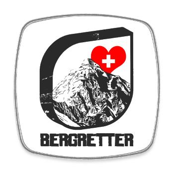 Bergretter - Viereckiger Kühlschrankmagnet - Weiß - Vorne