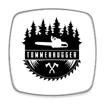 Lumberjack - Square fridge magnet - white - Front