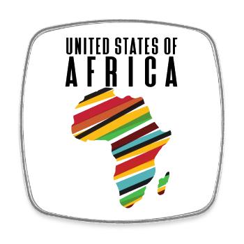 Vereinigte Staaten von Afrika - Viereckiger Kühlschrankmagnet - Weiß - Vorne