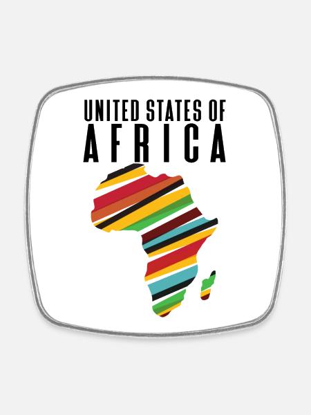 United States of Africa - Magnet carré - blanc