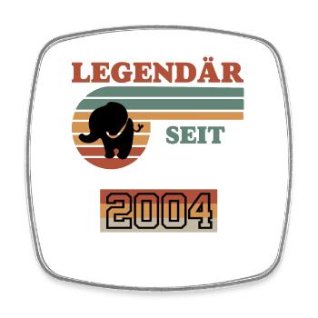 18. Geburtstag Legendär Seit 2004 - Viereckiger Kühlschrankmagnet - Weiß - Vorne