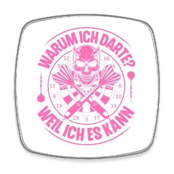 Dartspielerin Dart Darts Darten - Viereckiger Kühlschrankmagnet - Weiß - Vorne
