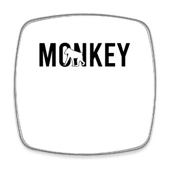 Monkey monkey - Square fridge magnet - white - Front