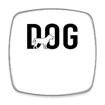 Dog dog - Square fridge magnet - white - Front