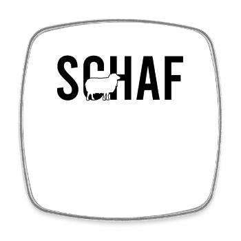 Schaf - Viereckiger Kühlschrankmagnet - Weiß - Vorne