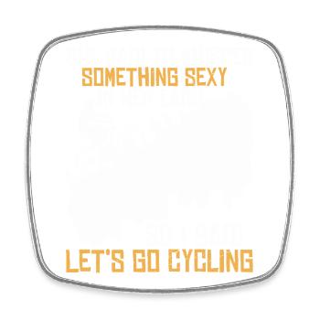 Cycling flirt on the mountain - Square fridge magnet - white - Front