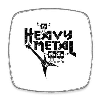 Heavy Metal Funny - Square fridge magnet - white - Front